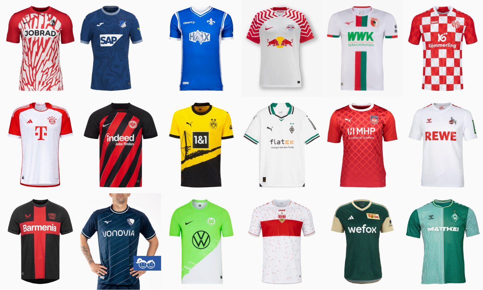 Big Brand Variety in 23-24 Bundesliga Kit Battle